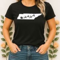 Tennessee Map Santa Christmas Reindeer Xmas Women's T-Shirt thumb 2