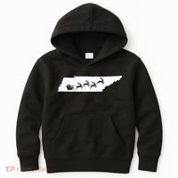 Tennessee Map Santa Christmas Reindeer Xmas Kids Hoodie thumb 0