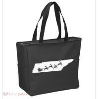 Tennessee Map Santa Christmas Reindeer Xmas Tote Bag thumb 2
