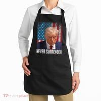Trump Mug Shot Donald Trump Mug Shot Never Surrender Apron thumb 2