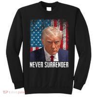 Trump Mug Shot Donald Trump Mug Shot Never Surrender Sweatshirt thumb 0