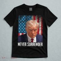 Trump Mug Shot Donald Trump Mug Shot Never Surrender T-Shirt thumb 5