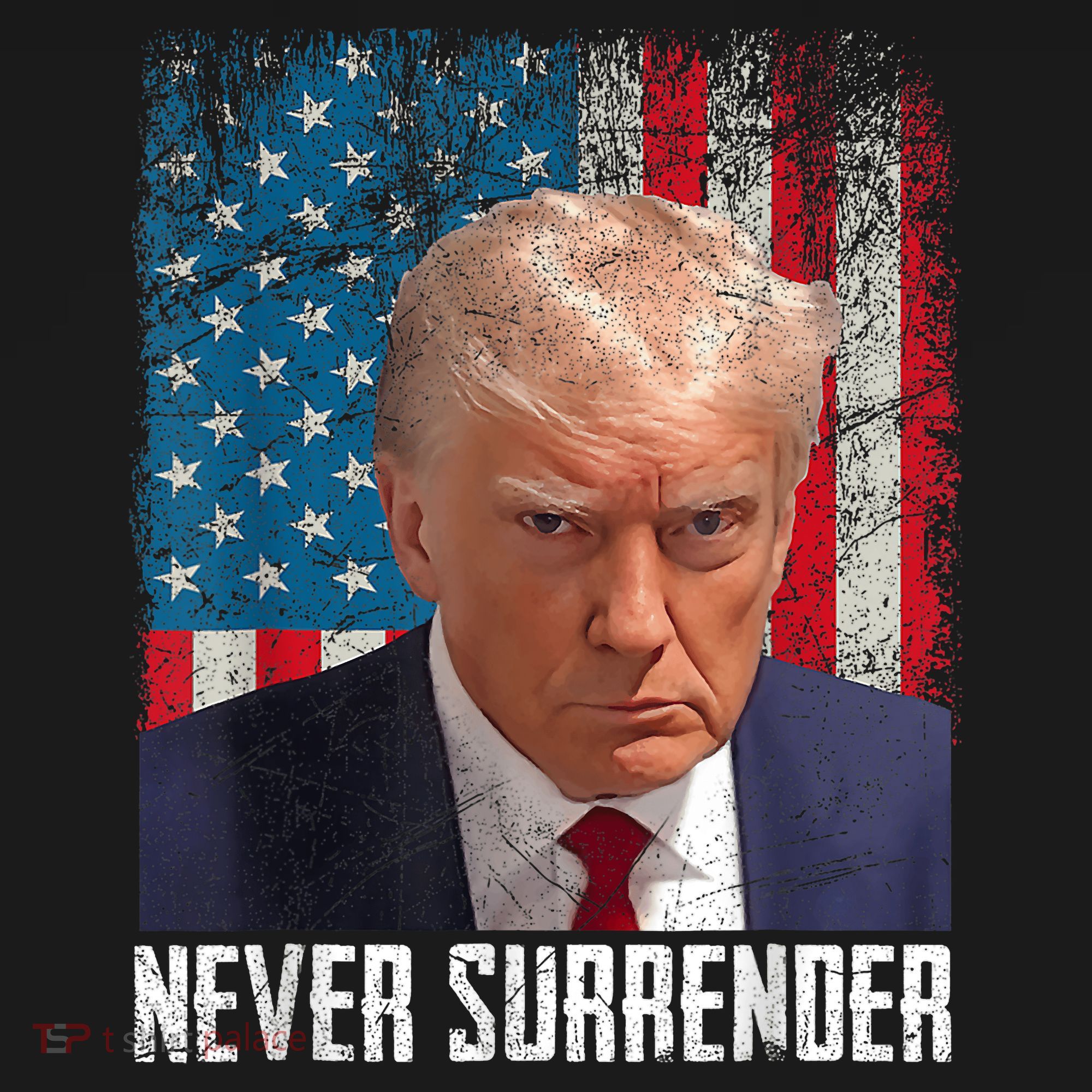 Trump Mug Shot Donald Trump Mug Shot Never Surrender Women's Tank Top
