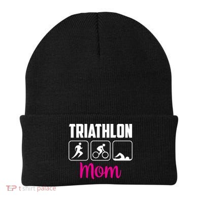 Triathlon Mom Sports Triathlons Triathlete Mother Mommy Mama Gift Beanie