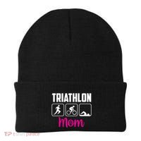 Triathlon Mom Sports Triathlons Triathlete Mother Mommy Mama Gift Beanie thumb 0