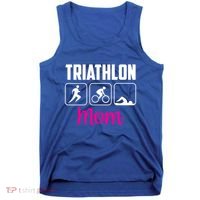 Triathlon Mom Sports Triathlons Triathlete Mother Mommy Mama Gift Tank Top thumb 0