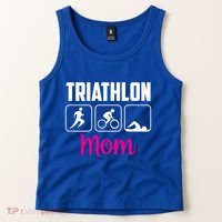 Triathlon Mom Sports Triathlons Triathlete Mother Mommy Mama Gift Tank Top thumb 2