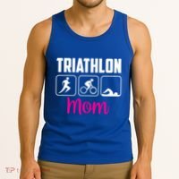 Triathlon Mom Sports Triathlons Triathlete Mother Mommy Mama Gift Tank Top thumb 3