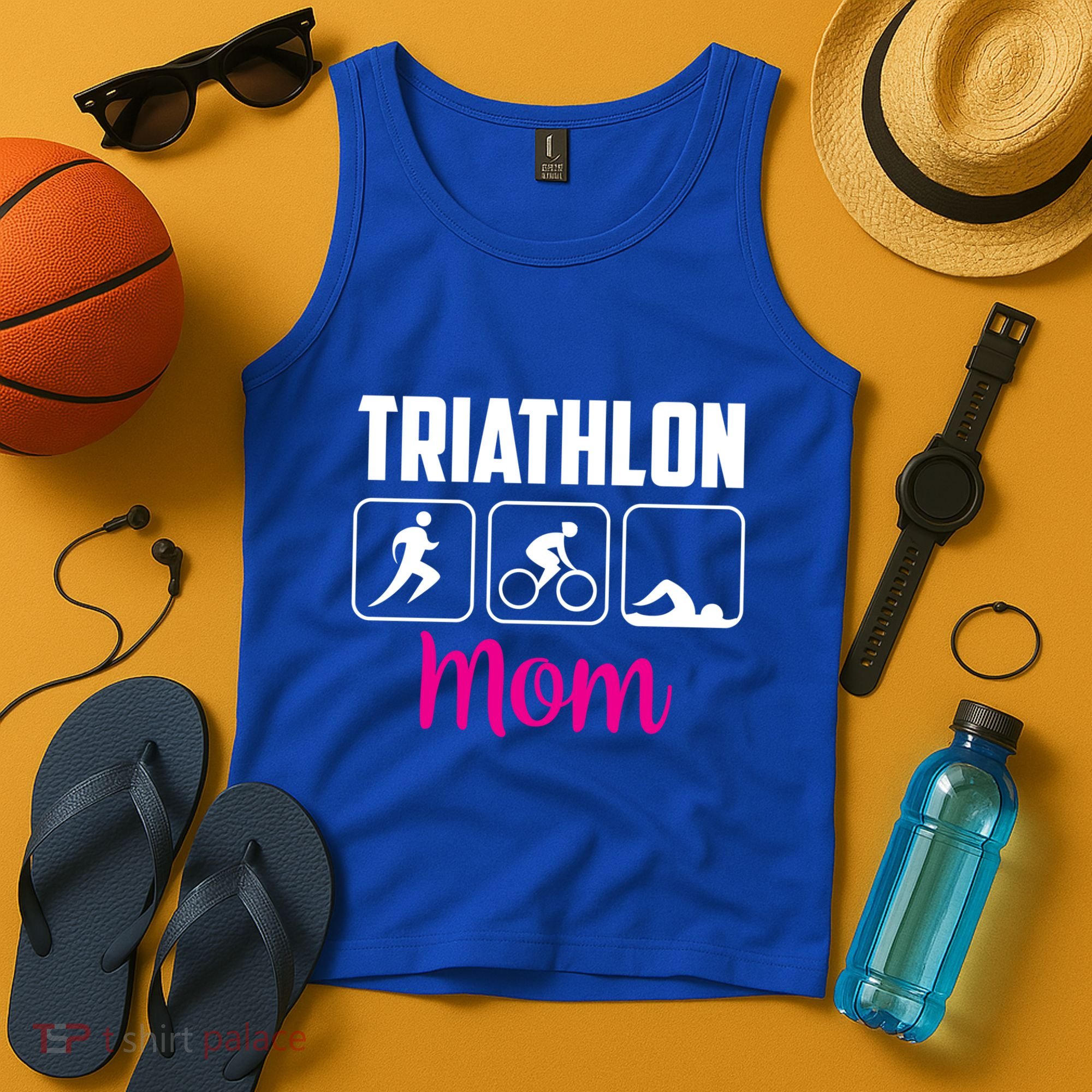 Triathlon Mom Sports Triathlons Triathlete Mother Mommy Mama Gift Tank Top