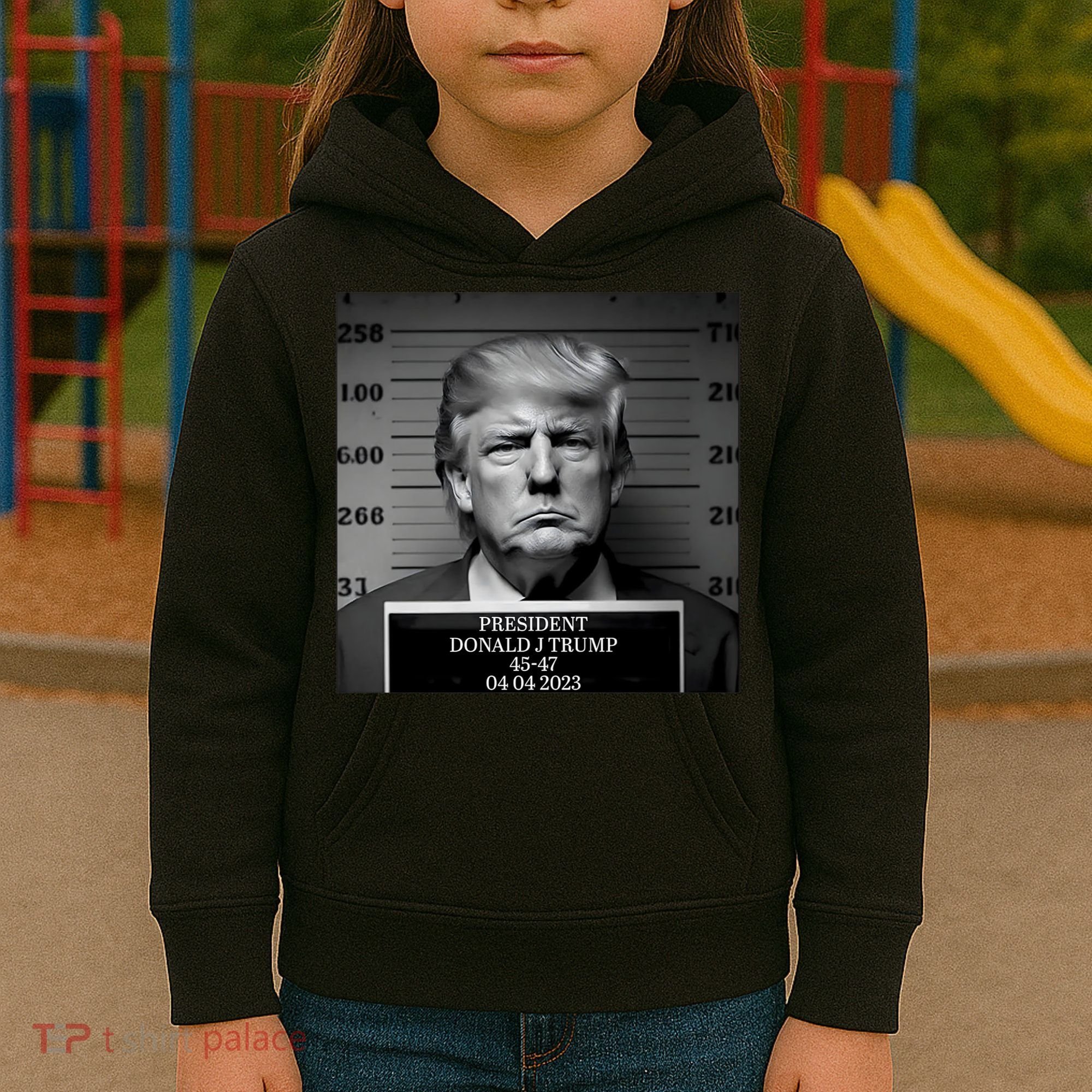 Trump Mug Shot Trump MugShot Kids Hoodie