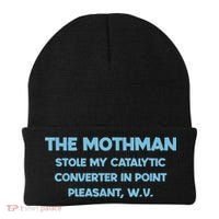 The Mothman Stole My Catalytic Converter In Point Beanie thumb 0