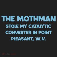 The Mothman Stole My Catalytic Converter In Point Golf Towel thumb 3