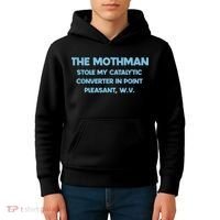 The Mothman Stole My Catalytic Converter In Point Kids Hoodie thumb 4