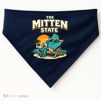 The Mitten State Funny Chillin USA-Made Doggie Bandana