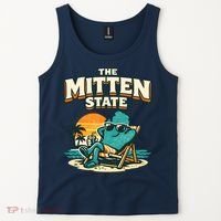 The Mitten State Funny Chillin Tank Top thumb 2