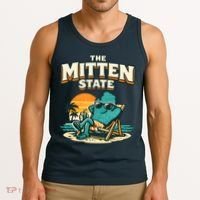 The Mitten State Funny Chillin Tank Top thumb 3