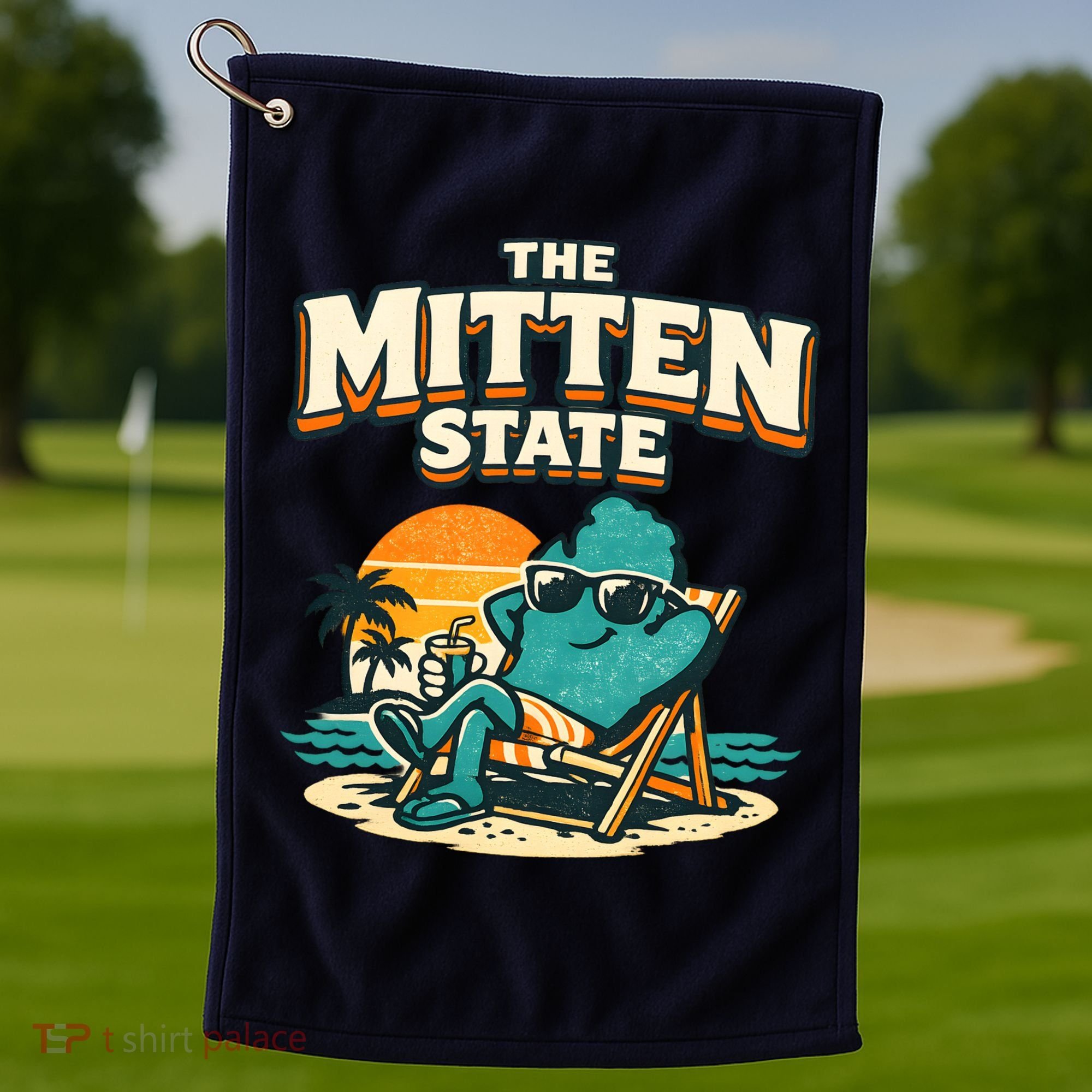 The Mitten State Funny Chillin Golf Towel