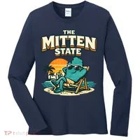 The Mitten State Funny Chillin Women's Long Sleeve Shirt thumb 0