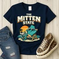 The Mitten State Funny Chillin Women's T-Shirt thumb 3