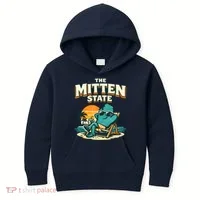 The Mitten State Funny Chillin Kids Hoodie thumb 0