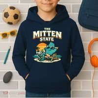 The Mitten State Funny Chillin Kids Hoodie thumb 2