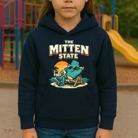 The Mitten State Funny Chillin Kids Hoodie thumb 3