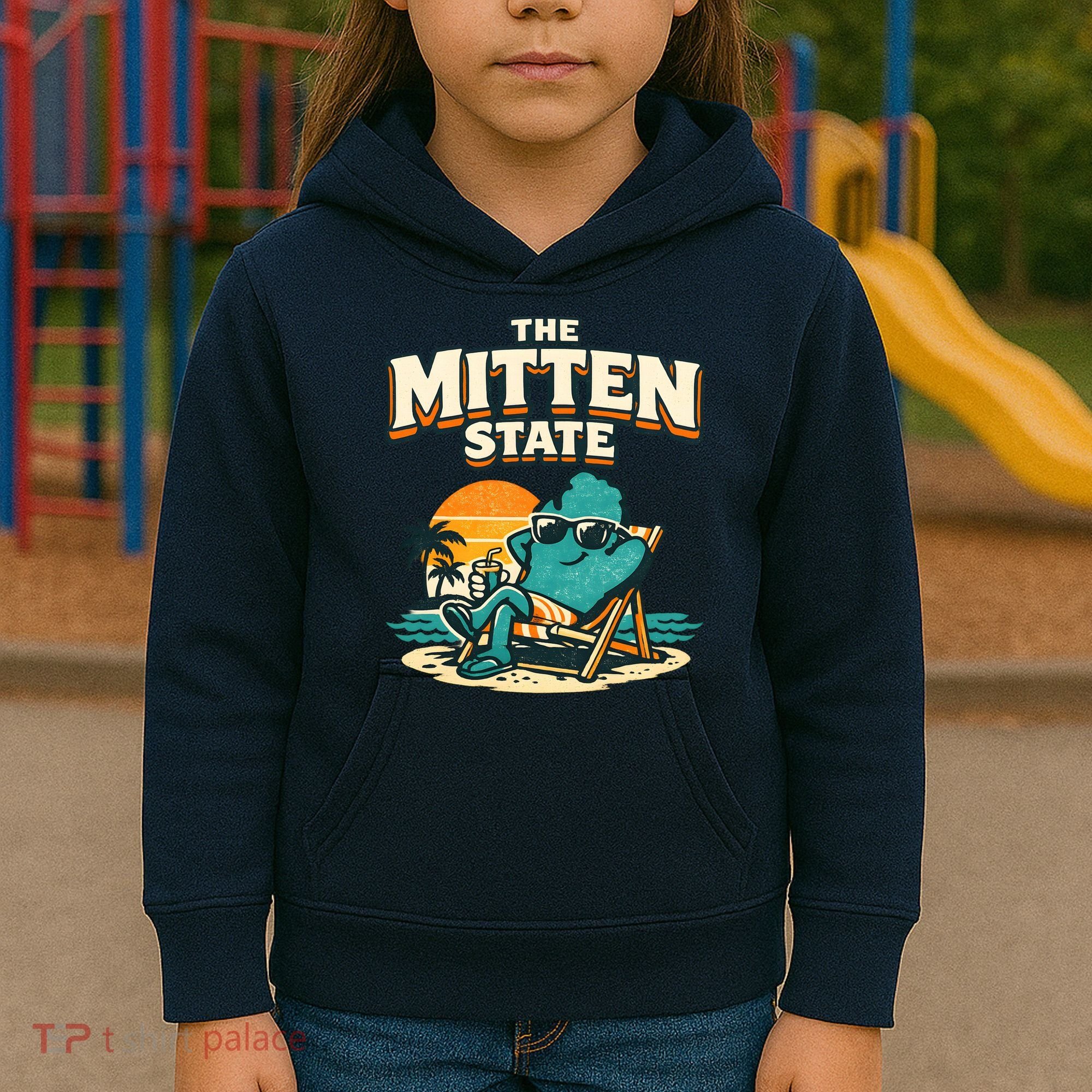 The Mitten State Funny Chillin Kids Hoodie