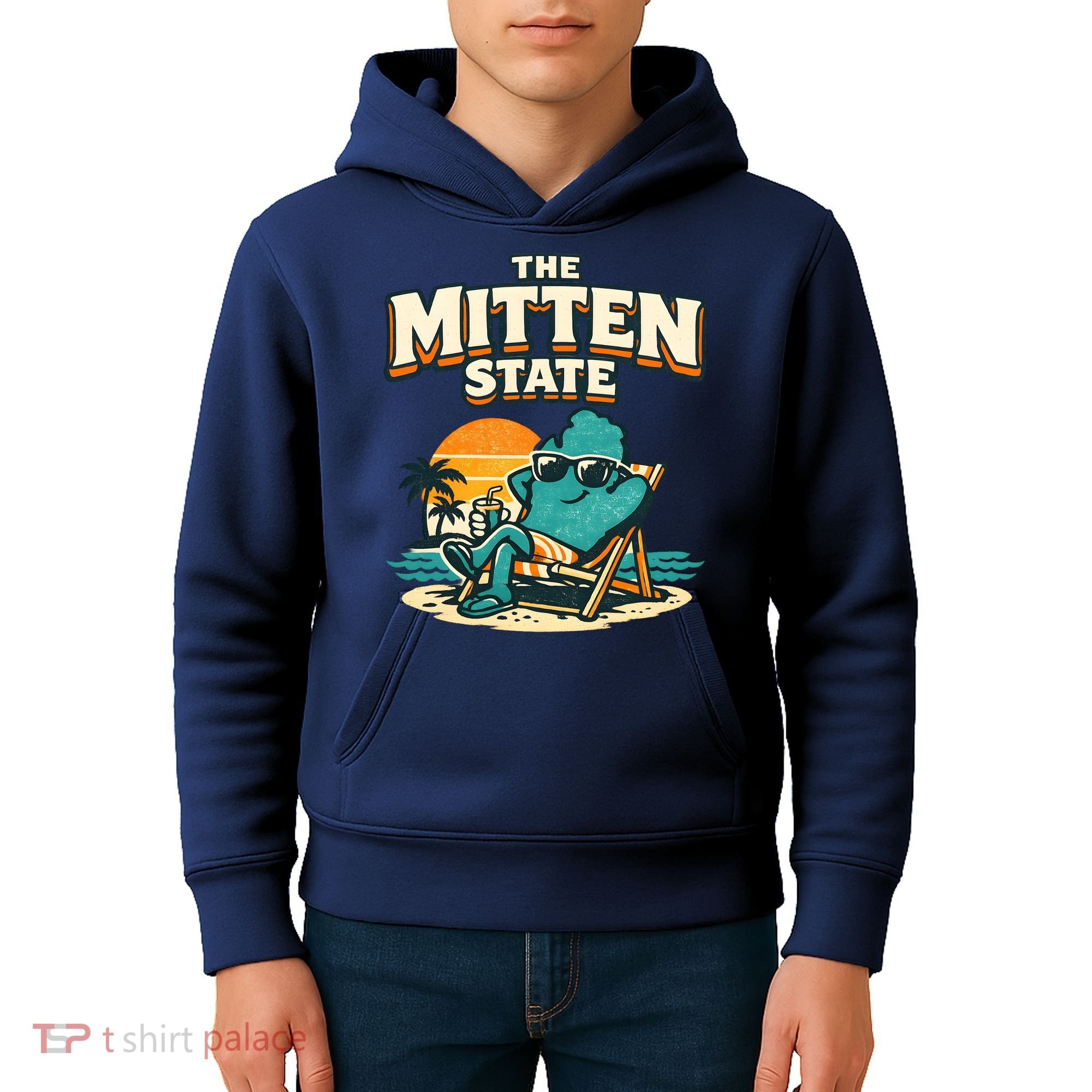 The Mitten State Funny Chillin Kids Hoodie