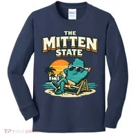 The Mitten State Funny Chillin Kids Long Sleeve Shirt thumb 0