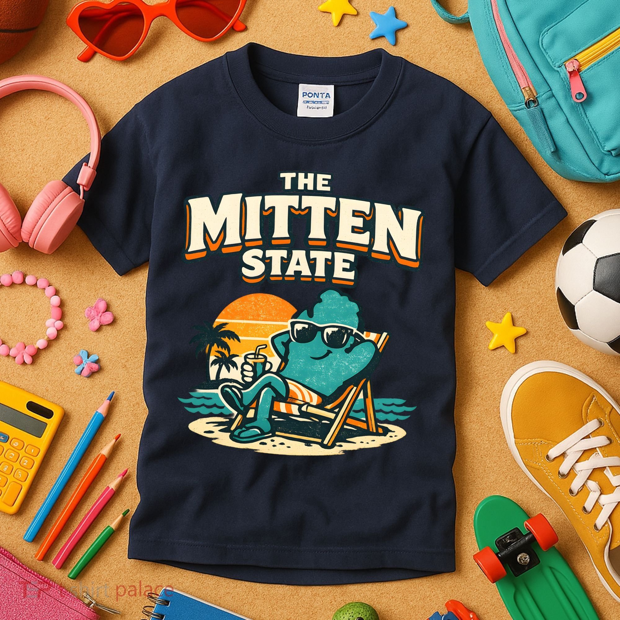 The Mitten State Funny Chillin Kids T-Shirt