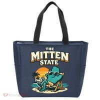 The Mitten State Funny Chillin Tote Bag thumb 0