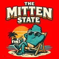 The Mitten State Funny Chillin Santa Hat thumb 1