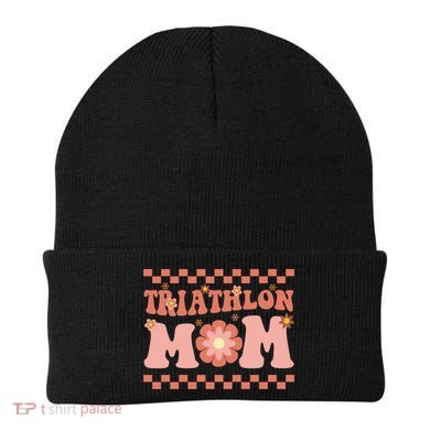 Triathlon Mom Swim Bike Run Triathlete Mama Gift Cute Gift Beanie