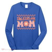 Triathlon Mom Swim Bike Run Triathlete Mama Gift Cute Gift Long Sleeve Shirt thumb 0