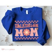 Triathlon Mom Swim Bike Run Triathlete Mama Gift Cute Gift Sweatshirt thumb 2