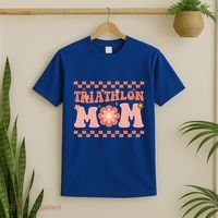 Triathlon Mom Swim Bike Run Triathlete Mama Gift Cute Gift T-Shirt thumb 2