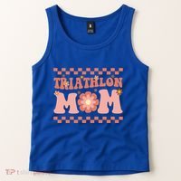 Triathlon Mom Swim Bike Run Triathlete Mama Gift Cute Gift Tank Top thumb 2