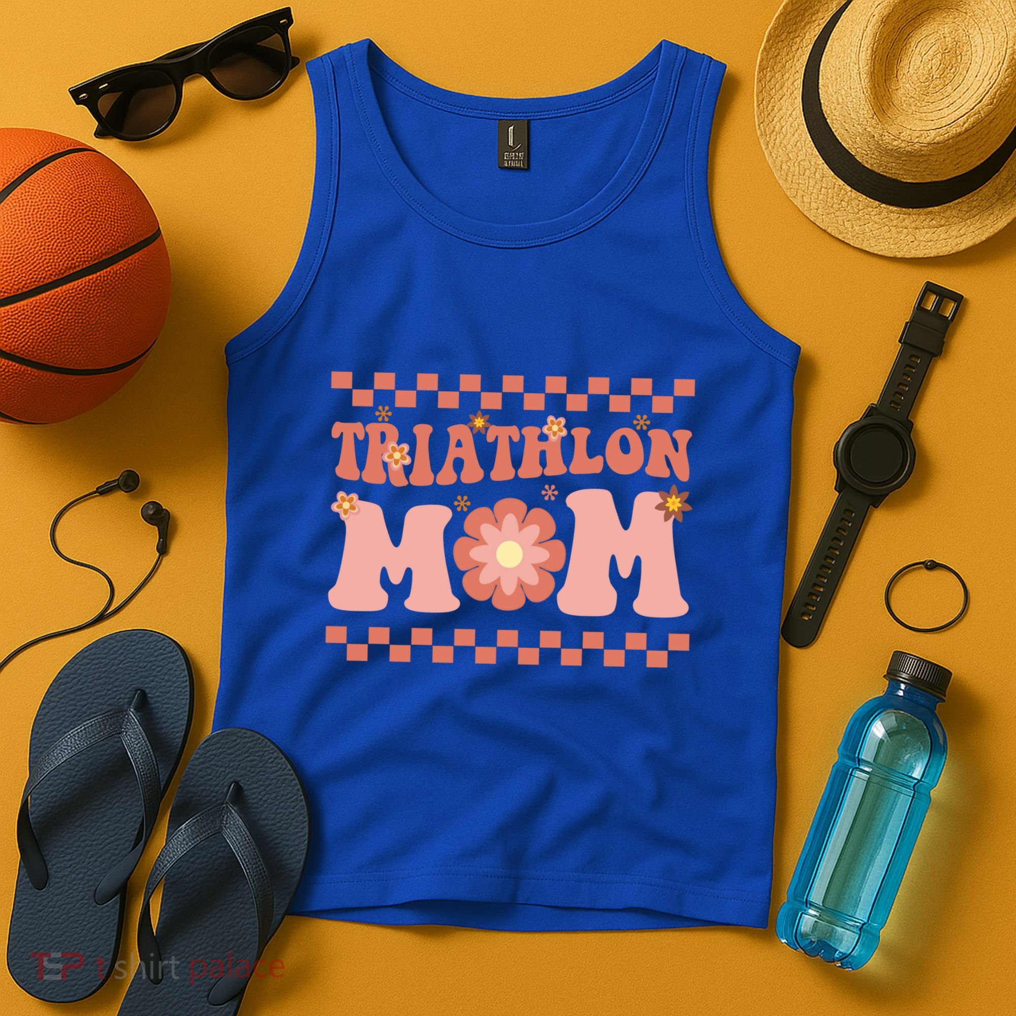 Triathlon Mom Swim Bike Run Triathlete Mama Gift Cute Gift Tank Top