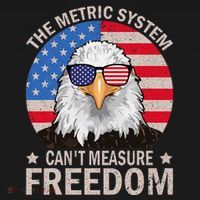 The Metric System CanT Measure Freedom Eagle 4th Of July Ornament thumb 1