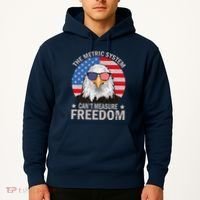 The Metric System CanT Measure Freedom Eagle 4th Of July Hoodie thumb 2