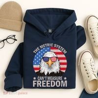 The Metric System CanT Measure Freedom Eagle 4th Of July Hoodie thumb 4