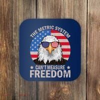 The Metric System CanT Measure Freedom Eagle 4th Of July Coaster thumb 0