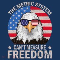 The Metric System CanT Measure Freedom Eagle 4th Of July Women's Hoodie thumb 2