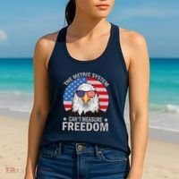 The Metric System CanT Measure Freedom Eagle 4th Of July Women's Tank Top thumb 2
