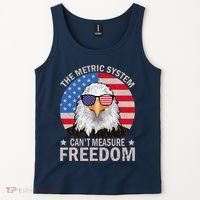 The Metric System CanT Measure Freedom Eagle 4th Of July Tank Top thumb 2