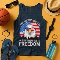 The Metric System CanT Measure Freedom Eagle 4th Of July Tank Top thumb 4