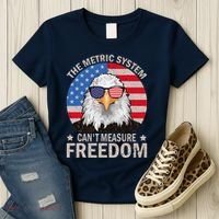 The Metric System CanT Measure Freedom Eagle 4th Of July Women's T-Shirt thumb 3