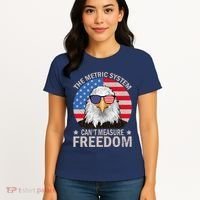 The Metric System CanT Measure Freedom Eagle 4th Of July Women's T-Shirt thumb 4