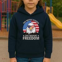The Metric System CanT Measure Freedom Eagle 4th Of July Kids Hoodie thumb 3