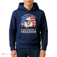 The Metric System CanT Measure Freedom Eagle 4th Of July Kids Hoodie thumb 4